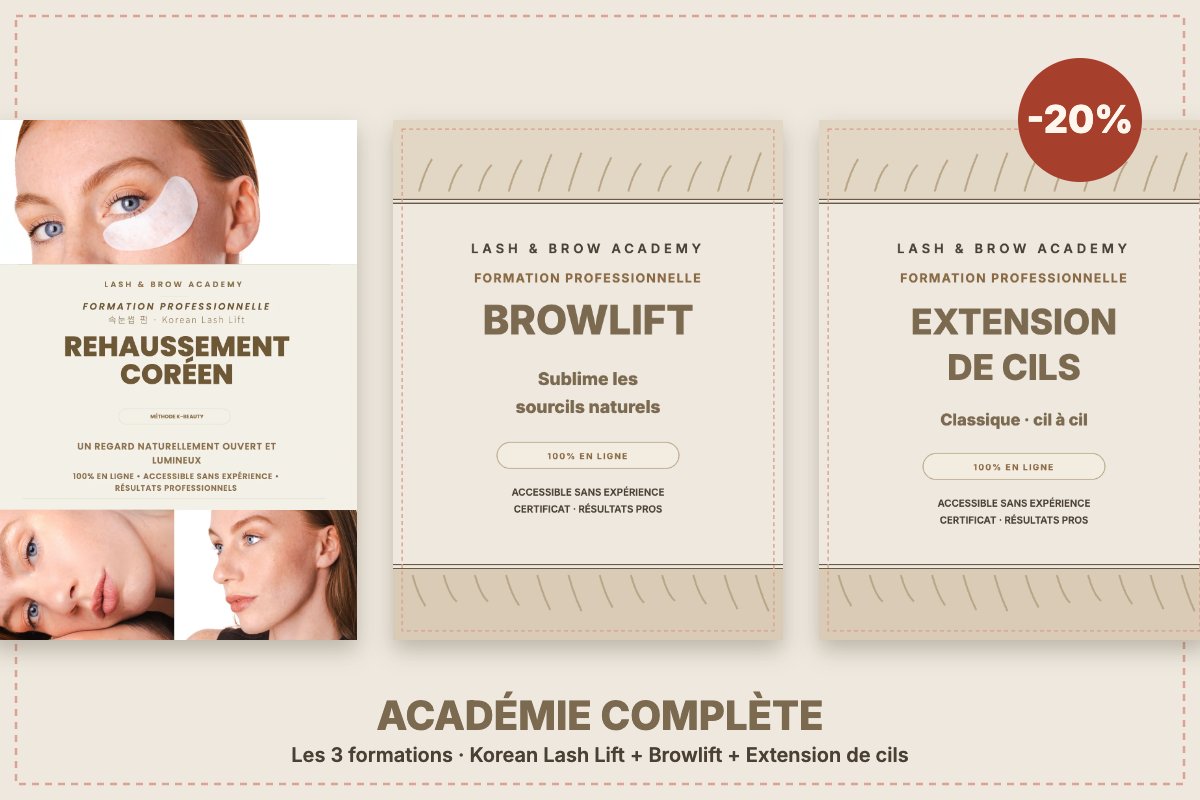 Académie Complète — Les 3 formations